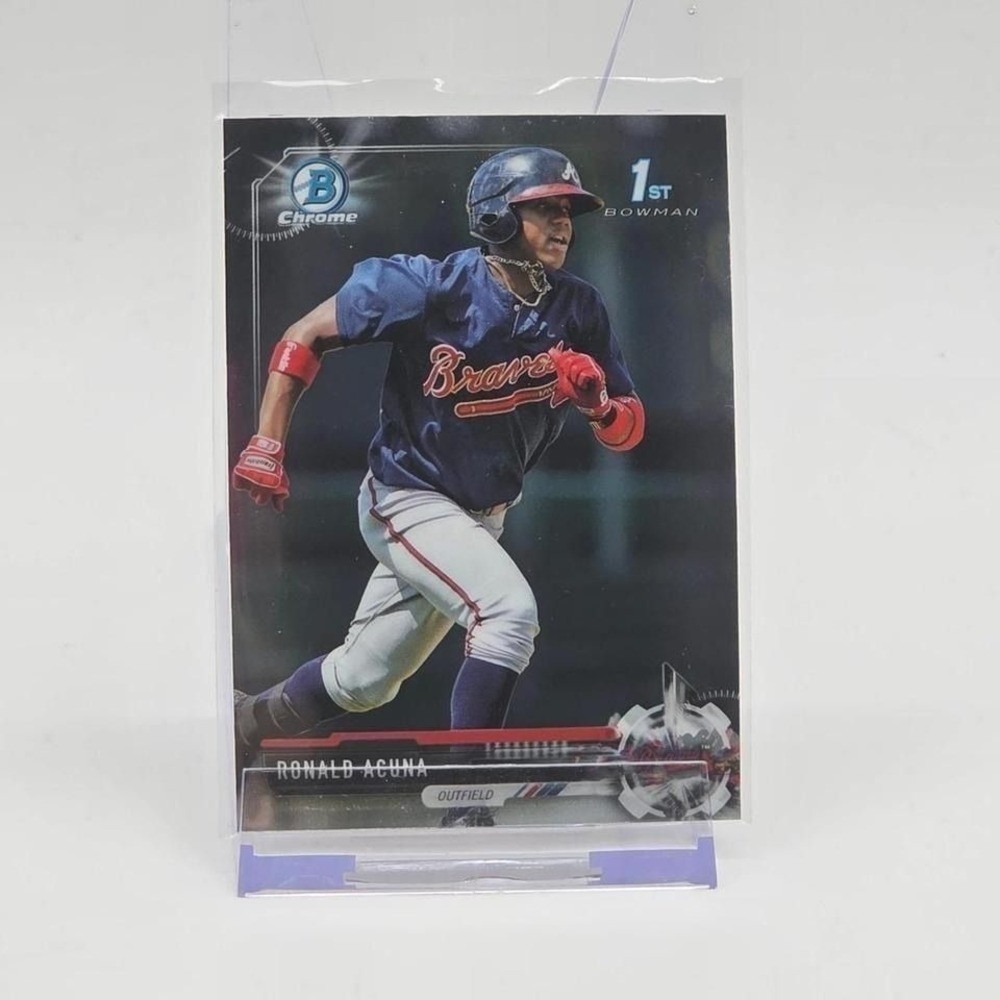 Ronald Acuna Jr 2017 Bowman Chrome 1st Bowman Prospect Card‎ BCP127 Braves